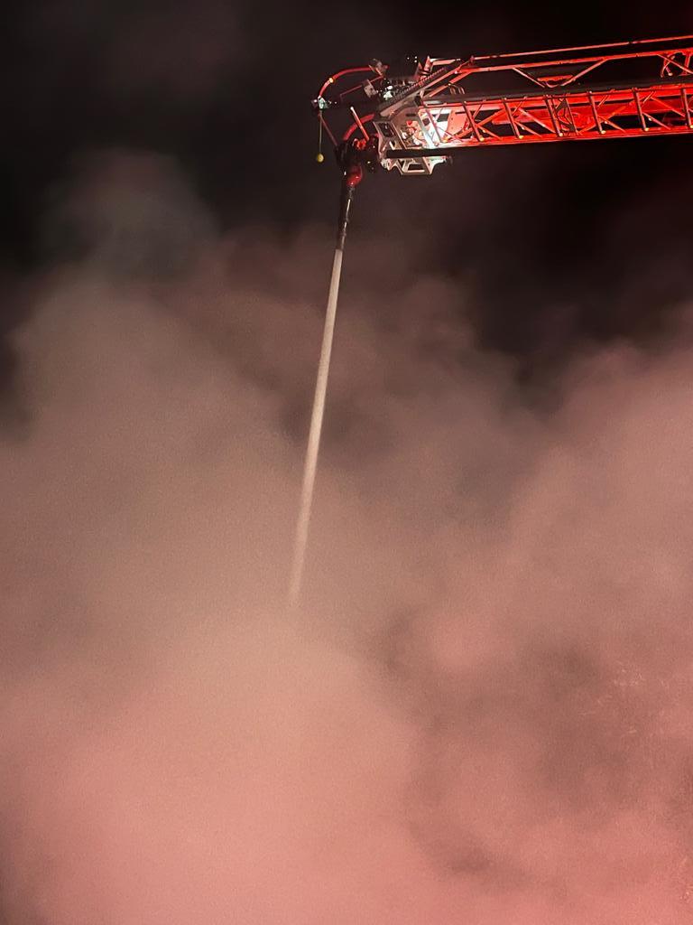 Huge Mulch Pile Fire